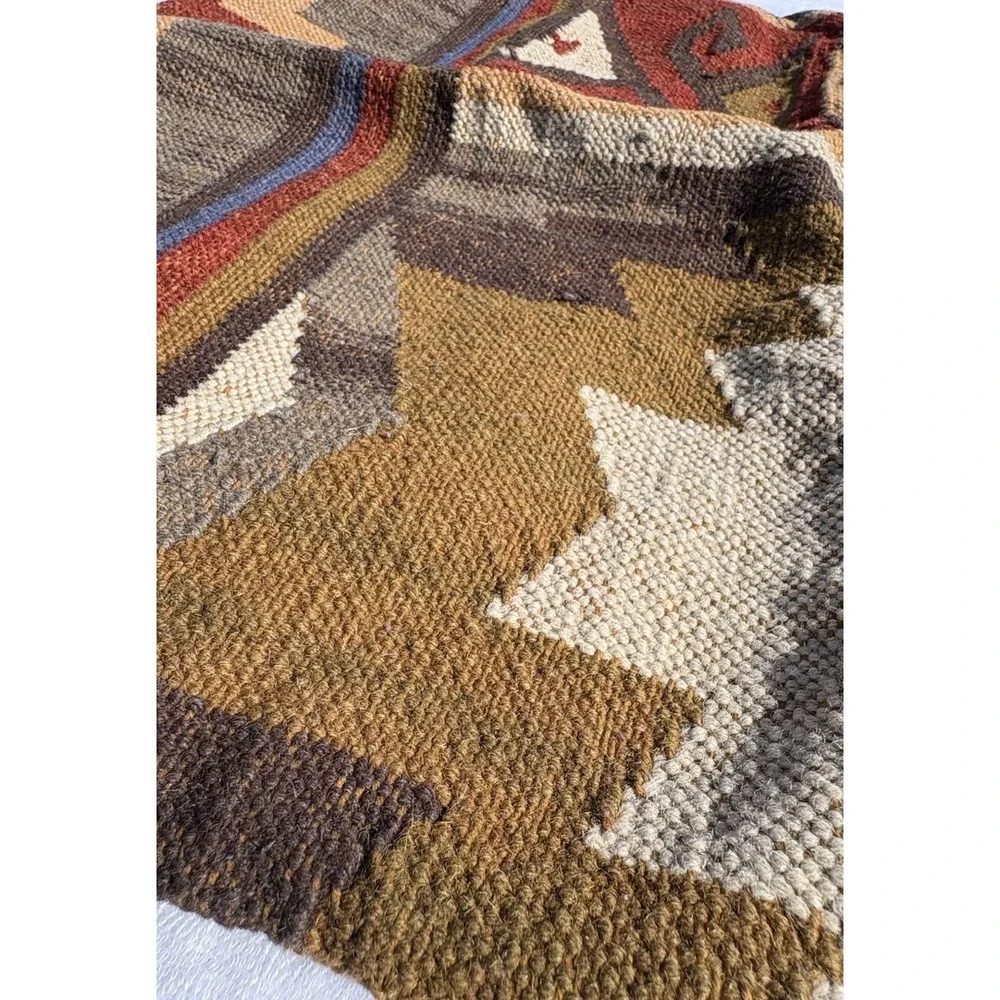(2) Pottery Barn Southwestern Tribal Kilim Wool Pillow Covers 16